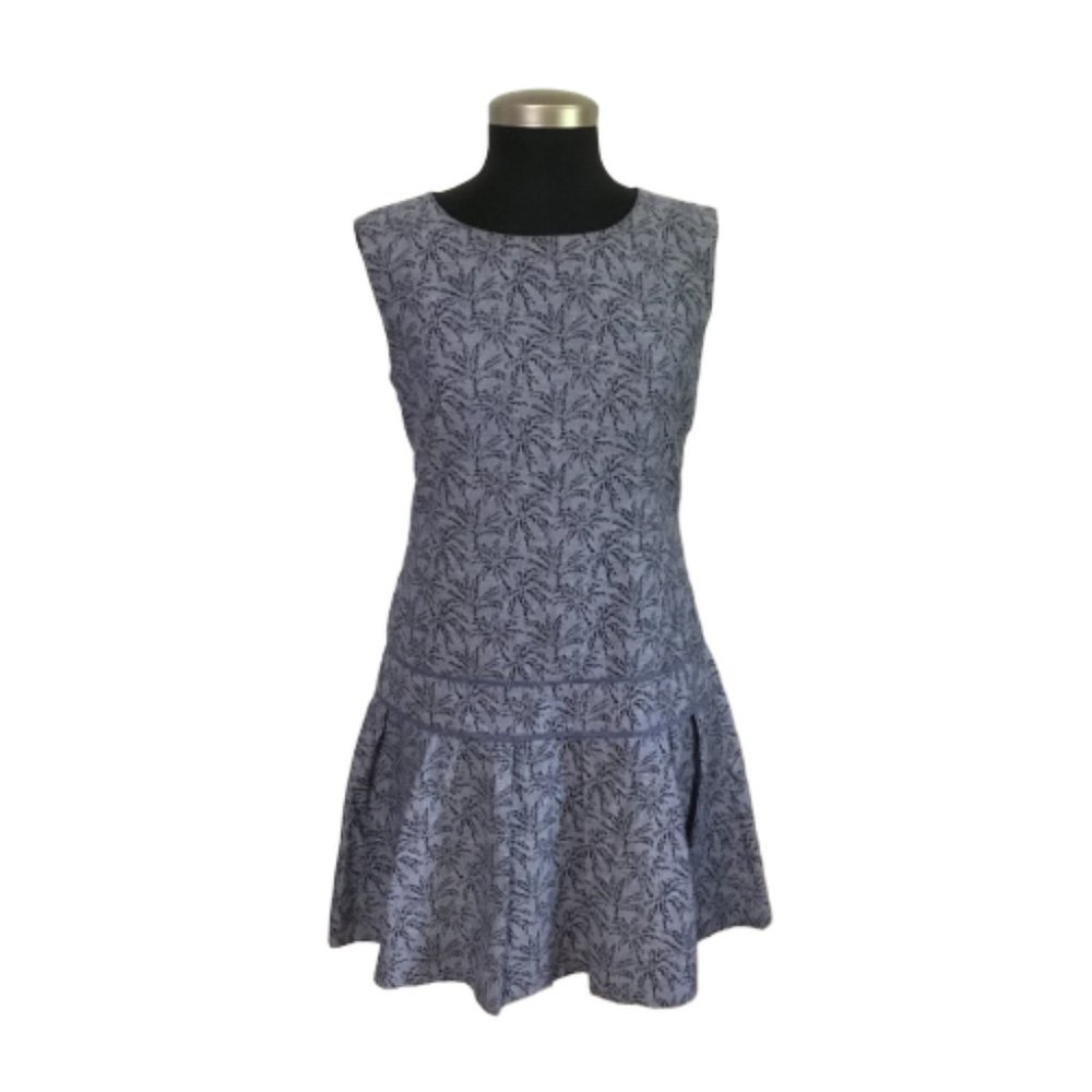 J. Crew Lined Palm Tree Print Sleeveless Dress 6